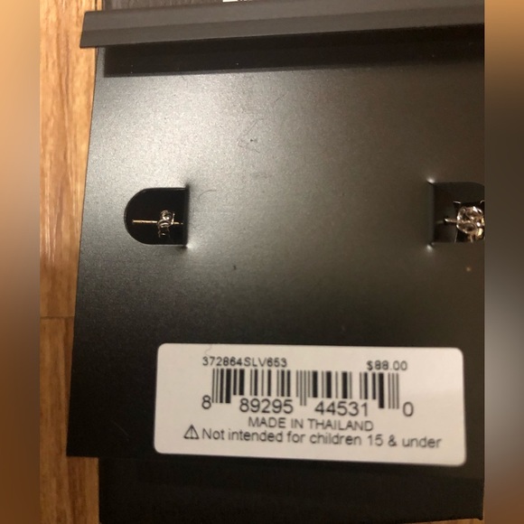 Coach‎ silver plated pink monogram half moon stud earrings NEW - Picture 8 of 8